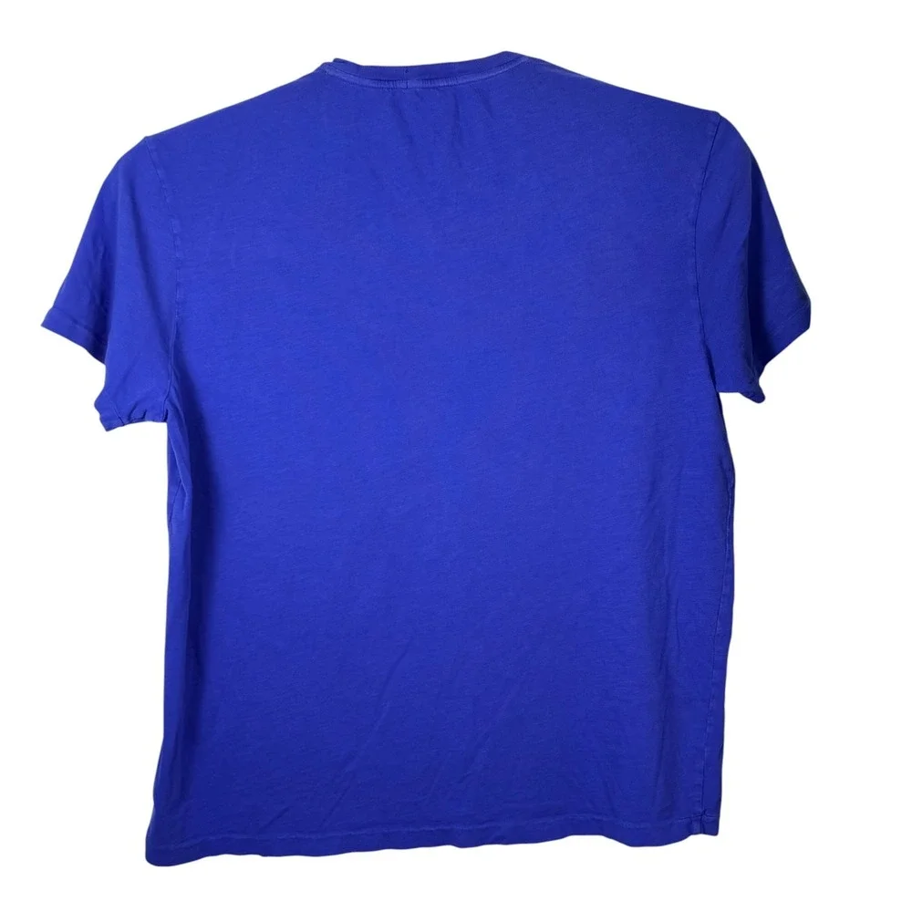 Polo Ralph Lauren T-Shirt Men XL Royal Blue Nautical Graphic Pocket Cotton Beach